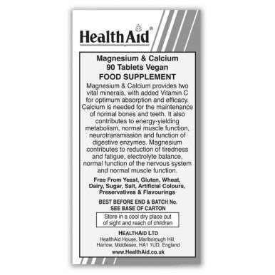 Health Aid Magnesium & Calcium 90's