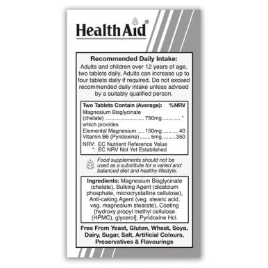 Health Aid Magnesium Bisglycinate 375mg 60's