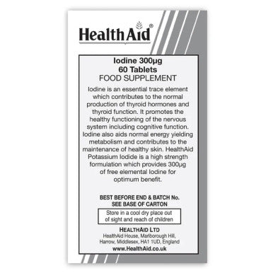 HealthAid Iodine 300mcg 60 Vegan Tablets