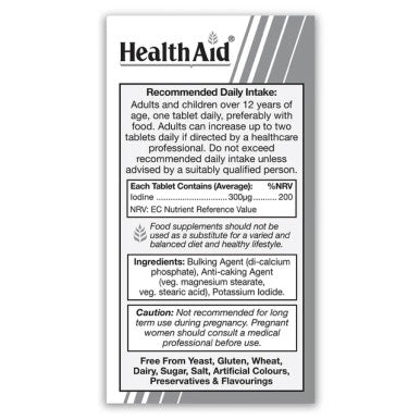 HealthAid Iodine 300mcg 60 Vegan Tablets