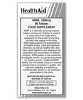 HealthAid MSM 1000mg - 90 Vegetarian Tablets