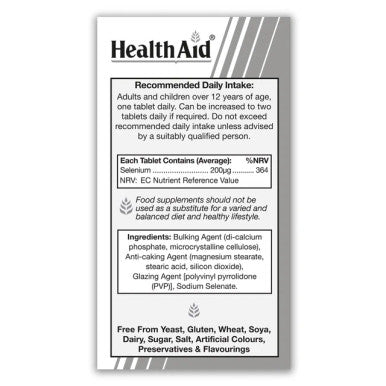 Health Aid Selenium 200ug Prolonged Release 60's
