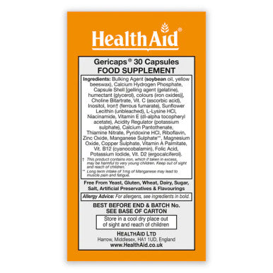 Health Aid Gericaps Multivitamin & Mineral Complex