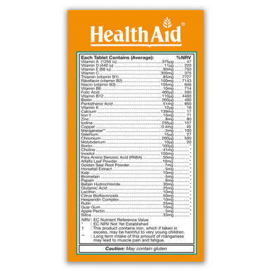 Health Aid Healthy Mega Multi Vitamin & Minerals Prolonged Release
