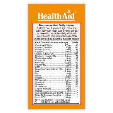 Health Aid Children's Multivitamins & Minerals Tutti Fruity Flavour