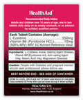 Health Aid L-Cysteine 550mg with Vitamin B6