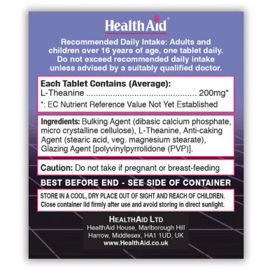 Health Aid L-Theanine 200mg 60's