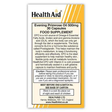 Health Aid Evening Primrose Oil 500mg with Vitamin E