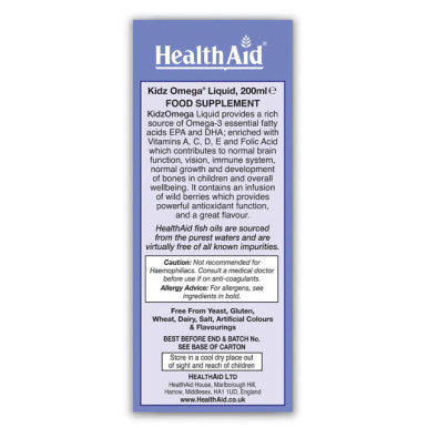 Health Aid KidzOmega Liquid Omega-3 200ml