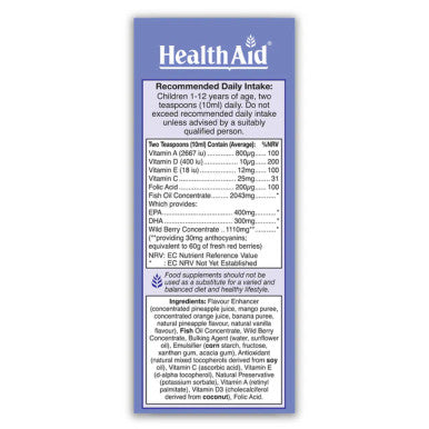 Health Aid KidzOmega Liquid Omega-3 200ml