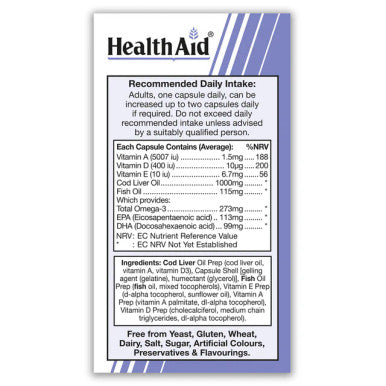 Health Aid Cod Liver Oil 1000mg