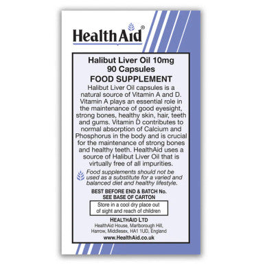 Health Aid Halibut Liver Oil 90's