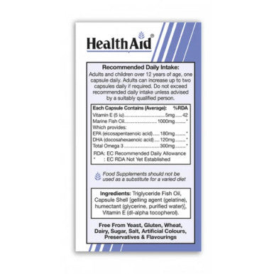 Health Aid Marine Fish Oil 1000mg 30's