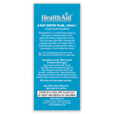 Health Aid 2-Day Detox Plan (13 Active Herbs) 100ml (Currently Unavailable)