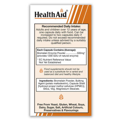 Health Aid Vegan Bromelain 500mg 30's