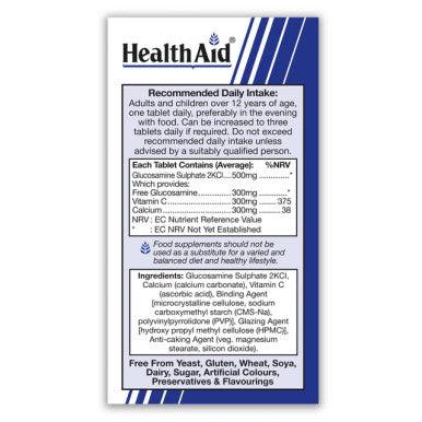 Health Aid Vegan Glucosamine Sulphate 500mg 2KCI 30's