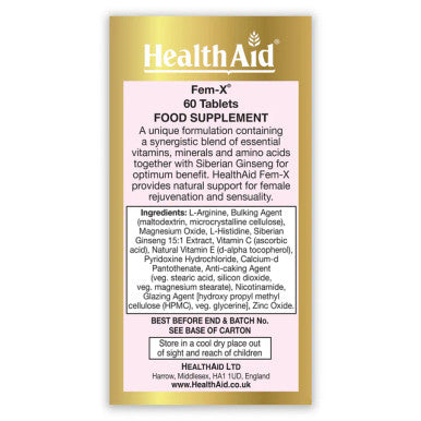 Health Aid Fem-X 60's