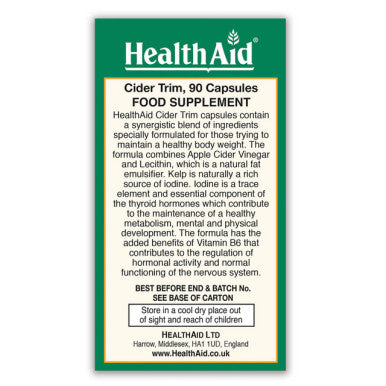 Health Aid Cider Trim (Cider Vinegar Complex) 90's