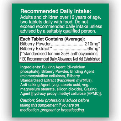 Health Aid Bilberry 275mg 30's