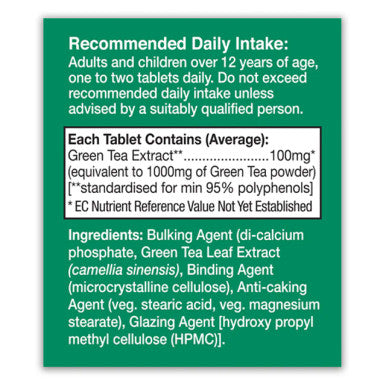 HealthAid Green Tea Extract 1000mg - 60 Tablets