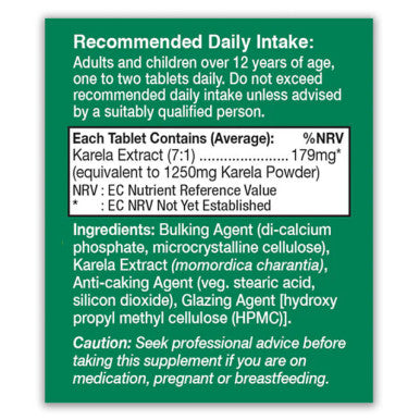 HealthAid Karela Extract 1250 mg - 60 Tablets