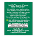 Health Aid Turmeric 750mg 60's
