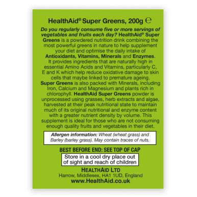 Health Aid SuperGreens Superfood Powder 200g