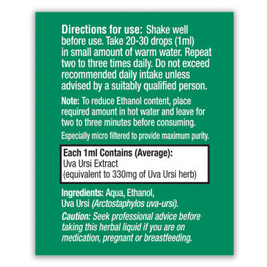 HealthAid Uva Ursi (Arctostaphylos uva-ursi) Vegan Liquid 50ml