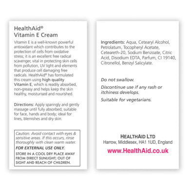 Health Aid Vitamin E Cream 75ml