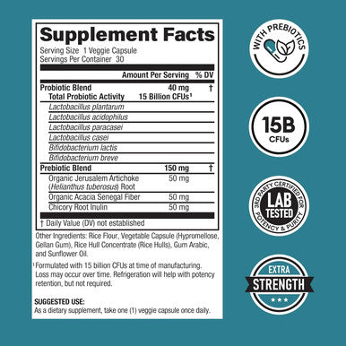 Physician'S Choice Beginner Probiotics 15 Billion CFU - 6 Diverse Strains & Organic Prebiotics Designed for Overall Digestive Health and Supports Occasional Constipation Diarrhea Gas & Bloating