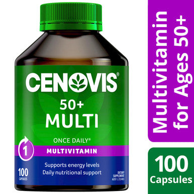 Cenovis Once Daily 50+ Multi Vitamins & Minerals 100 Capsules