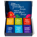 Thoughtfully Gourmet Love You Grandma Tea Set Tea Sampler Includes 6 Flavors of Tea with Inspirational Quotes Great Grandma s Set of 90