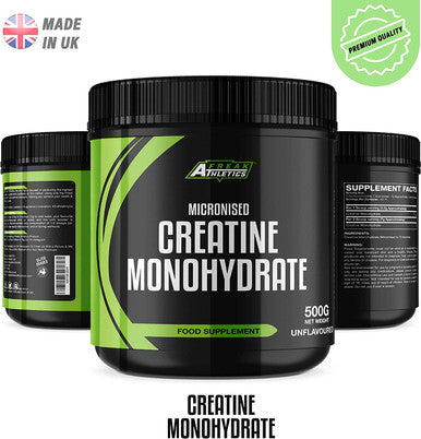 Creatine Monohydrate Powder 500g - Premium Grade Creatine Monohydrate - UK Made - Unflavoured Creatine Powder Scoop Included