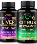 NUTRAHARMONY Liver Support Detox Blend & Citrus Bergamot Capsules