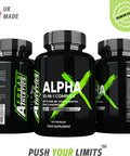 Alpha X Booster for Men - Supplements for Men 180 Capsules - 10 Powerful Active Ingredients & Vitamins Including KSM-66 Ashwagandha, Zinc, Maca Root Extract, Fenugreek - Made in The UK