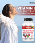 Renew Actives Women'S Multi-Vitamin & Antioxidant: Daily Health Supplement For Woman- 20 Vitamins & Minerals - 60 Capsules