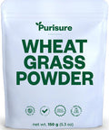 Purisure Wheatgrass Powder 150G Nutritious Greens Powder For Immunity Support And Whole Food Supplement - Rich In Fibers Vitamins & Minerals - Pure Food Green Superfood Non-Gmo & Gluten-Free