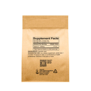 PURE ORIGINAL INGREDIENTS Vitamin C Powder, 11 Oz, Ascorbic Acid, Dietary Supplement