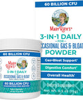 Maryruth Organics 3-in-1 Gas & Bloat Probiotics | Probiotics for Normal Digestive Function | Probiotics for Women & Men | Prebiotics & Postbiotics | 60 Billion CFU | Shelf Stable | 0.5 oz