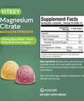 Magnesium Citrate Gummies For Adults & Teens - Maximum Strength 255Mg, Supports Calm Mood, Optimal Relaxation, Muscle Function - Vegan, Gelatin - Tasty Chewable Raspberry & Peach Flavored Gummy