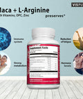 Maca Root Capsules 5000 Mg + L-Arginine, Vitamins B6 + B12, Opc And Zinc, Energy Boosting Formula For Men And Women, 120 Vegan Tablets With Organic Maca Peruana Extract