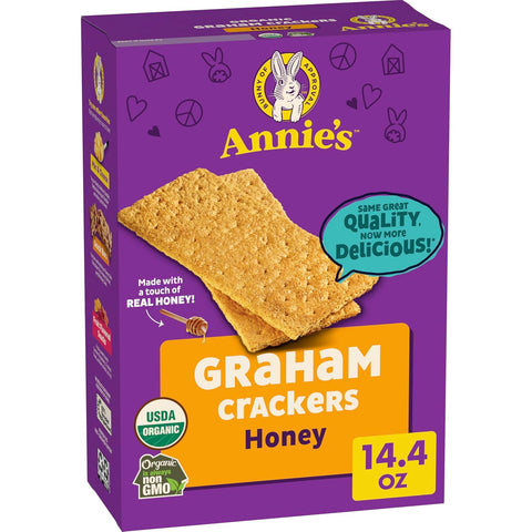 Annie's Organic Graham Crackers, Cinnamon, Made With Whole Grain, 14.4 oz