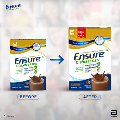 Ensure Diabetes Care- Nutrition To Help Control Blood Sugar Levels- 400 Gm Box (Chocolate Flavour) Yellow