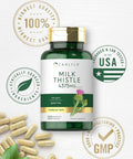 Carlyle Milk Thistle Supplement 4375Mg 120 Capsules High Potency Extract Vegetarian, Non-Gmo, Gluten Free