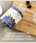 Natures Way Sambucus Elderberry Gummies, Immune Support Gummies*, Black Elderberry with Vitamin C and Zinc, 60 Gummies