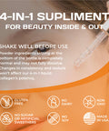 SIRUNES Liquid Collagen Supplements For Women - Comprehensive Formula Hair Skin Nails Supplement With 10000Mcg Collagen 5000 Mcg Biotin 5000 Mcg Keratin 5000 Mcg Saw Palmetto, Made In Usa, 2Fl Oz