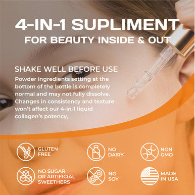 SIRUNES Liquid Collagen Supplements For Women - Comprehensive Formula Hair Skin Nails Supplement With 10000Mcg Collagen 5000 Mcg Biotin 5000 Mcg Keratin 5000 Mcg Saw Palmetto, Made In Usa, 2Fl Oz