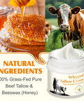 HUYEHF Beef Tallow Honey Lotion Cream Natural Grass-Fed Beef Tallow Cream With Raw Honey Provide All-Around Hydration And Moisturization & Multivitamin Rich Replenish Your Skin With Nutrients