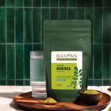 Banyan Botanicals Moringa Leaf Powder - Usda Certified Organic - Moringa Oleifera - Sun Dried - Raw Herbal Superfood - Natural Energy Boost For Optimal Wellness *