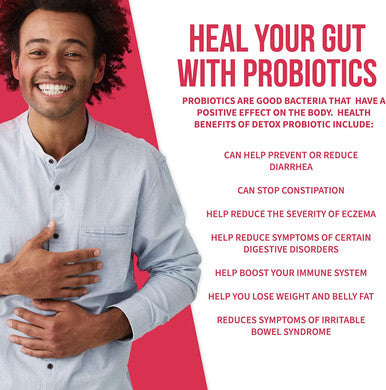 Detox Probiotic Supplement by GoBiotix Ultimate Flora Probiotic for Women Men 50 Billion CFU of Probiotics Prebiotics Digestive Enzymes for Gut Liver Health Shelf Stable 60 Caps
